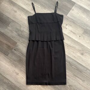 Nine West Black Strappy Midi Dress